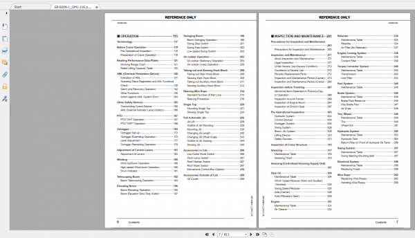 Tadano Rough Terrain Crane GR 600N 1 GR 600N 1 00101 Operation Maintance Manual 2