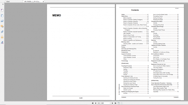 Tadano Rough Terrain Crane GR 700EXL 1 GR 700E 1 00102 Operation Maintance Manual 2