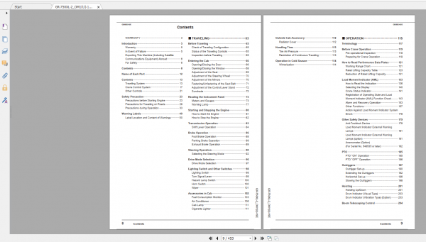Tadano Rough Terrain Crane GR 750XL 2 GR 750 2 00101 Operation Maintance Manual 2