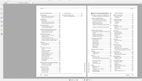 Tadano Rough Terrain Crane GR 750XL 3 GR 750 3 00311 Operation Maintance Manual 2