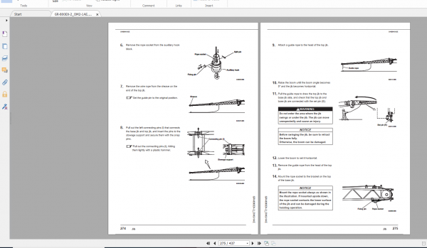 Tadano Rough Terrain Crane GR 800EX 2 GR 800E 2 00102 Operation Maintance Manual 2