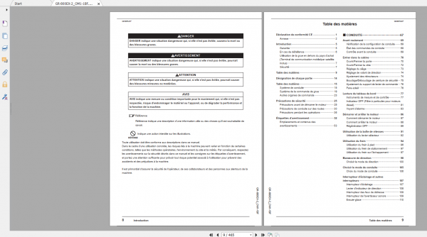 Tadano Rough Terrain Crane GR 800EX 2 GR 800E 2 00201 FR Operation Maintance Manual FR 2