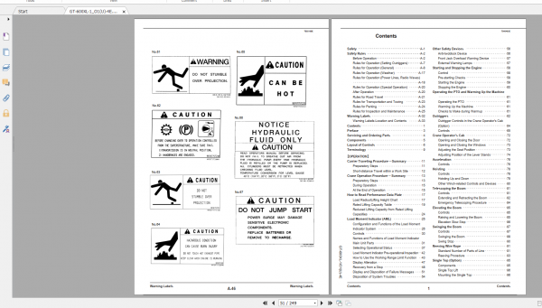 Tadano Truck Crane GT 600XL 1 GT 600 1 90102 Operation Maintance Manual 2