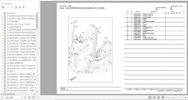 Yanmar Compact Track Loader T210 Parts Catalog 0CK50 M01410EN 2