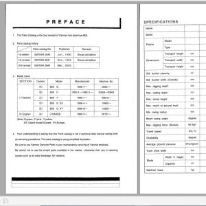 Yanmar Crawler Backhoe B05 Parts Catalog Y00K2642 1