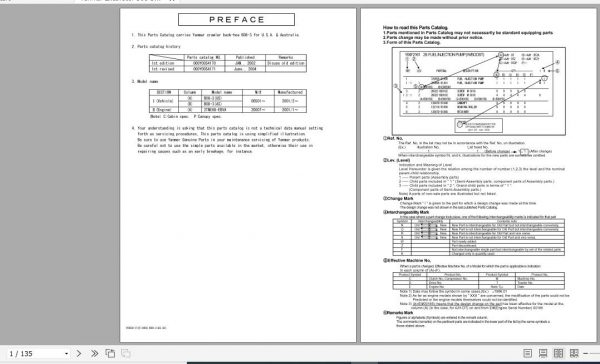Yanmar Crawler Backhoe B08 3 Parts Catalog Y00S4171 1