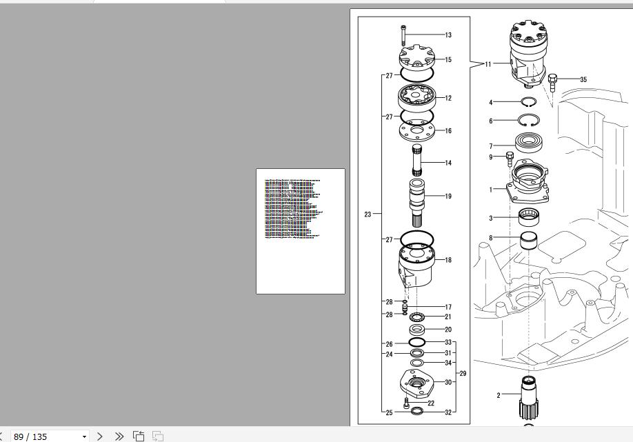 Yanmar Crawler Backhoe B08 3 Parts Catalog Y00S4171 2