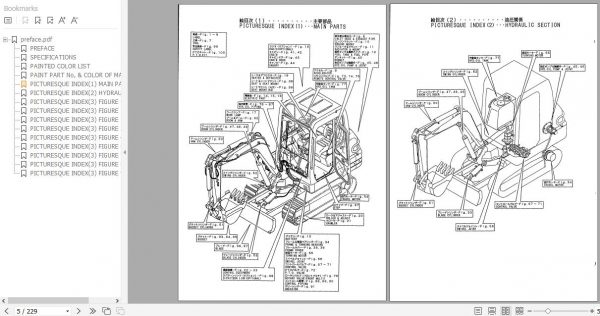 Yanmar Crawler Backhoe B22 2A Parts Catalog Y00K3281 2
