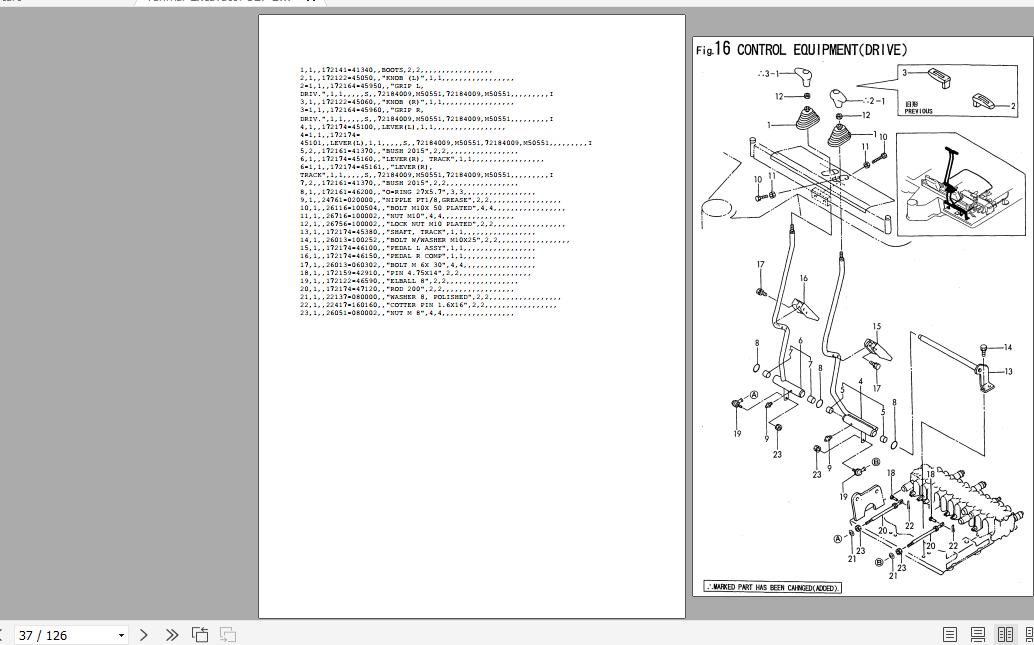Yanmar Crawler Backhoe B272A Ammann Parts Catalog