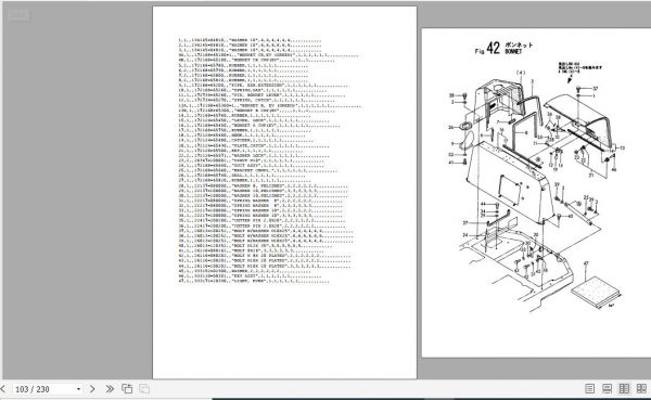 Yanmar Crawler Backhoe B37 2A Parts Catalog Y00K3251 2