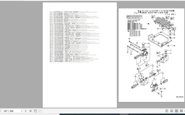 Yanmar Crawler Backhoe B37 2B Parts Catalog Y00K3421 2