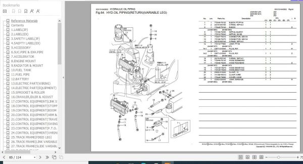 Yanmar Crawler Backhoe SV08 1 Parts Catalog 0CK10 M40502EN 2