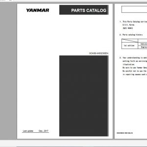 Yanmar Crawler Backhoe SV08 1A Parts Catalog 0CK50 M00230EN 1