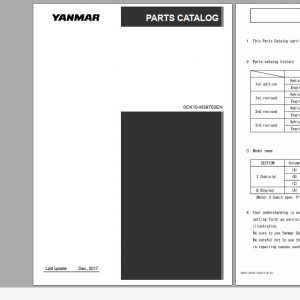 Yanmar Crawler Backhoe VIO20 3 Parts Catalog 0CK10 M39703EN 1