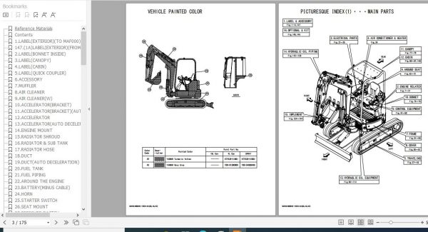 Yanmar Crawler Backhoe VIO25 6A Parts Catalog 0CK50 M00040EN 2