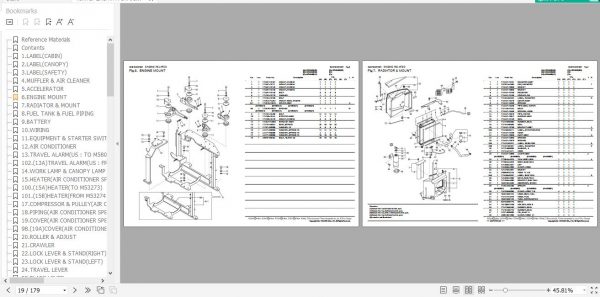 Yanmar Crawler Backhoe VIO45 5B Parts Catalog 0CS10 M51801EN 2