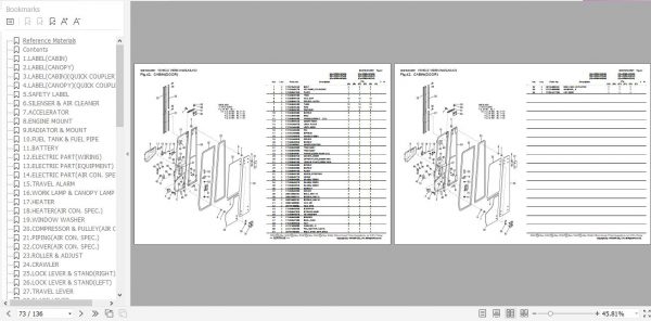 Yanmar Crawler Backhoe VIO50 2A Parts Catalog 0CS10 M43901EN 2