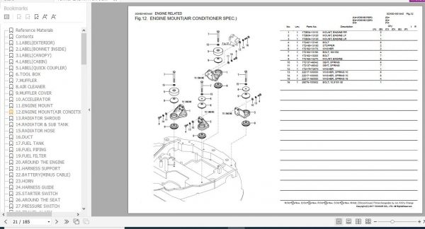 Yanmar Crawler Backhoe VIO50 6 Parts Catalog 0CK50 M01440EN 2