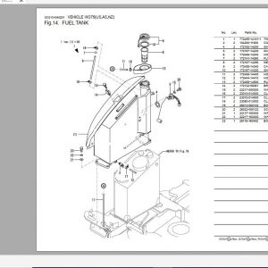 Yanmar Crawler Backhoe VIO75 Parts Catalog 0CS10 M40201EN 2