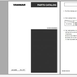 Yanmar Crawler Backhoe VIO80 1A Parts Catalog 0CK50 M00260EN 1