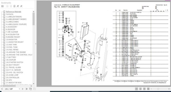 Yanmar Crawler Backhoe VIO82 Parts Catalog 0CK50 M01330EN 2