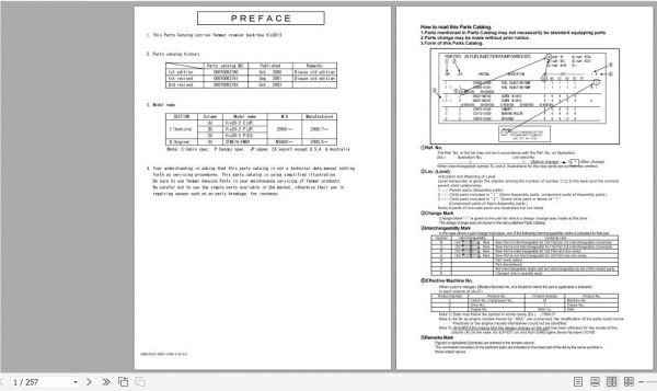 Yanmar Crawler Backhoe Vio20 2 Parts Catalog Y00K3762 1