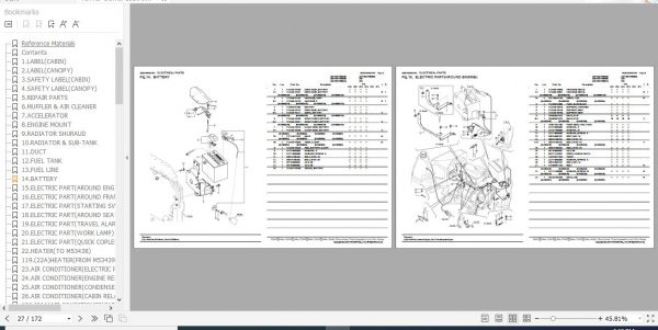 Yanmar Crawler Backhoe Vio27 5B Parts Catalog 0CS10 M52701EN 2