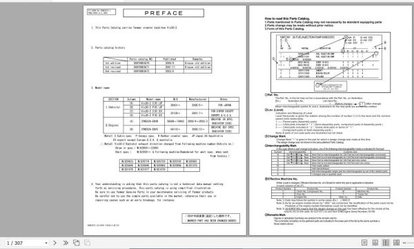 Yanmar Crawler Backhoe Vio30 2 Parts Catalog Y00K3672 1