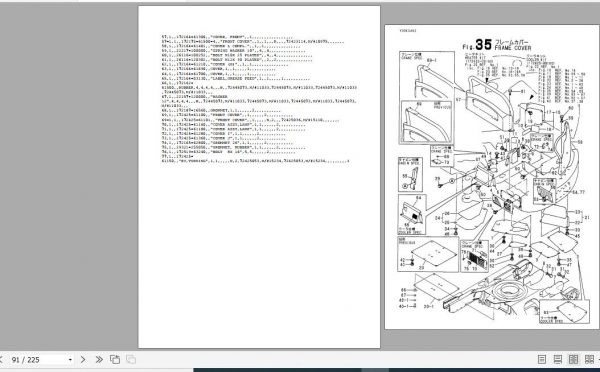 Yanmar Crawler Backhoe Vio50 1 Parts Catalog Y00K3493 3