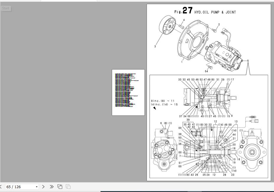 Yanmar Crawler Backhoe Vio55 Parts Catalog Y00S4220 2