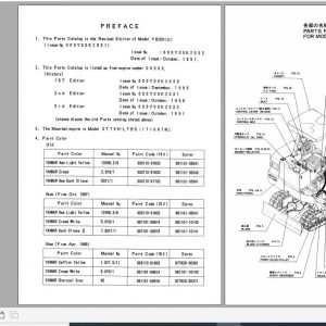 Yanmar Crawler Backhoe YB201U Parts Catalog Y00K2031 1