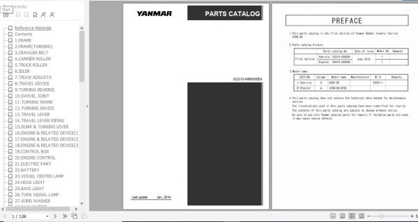Yanmar Crawler Carrier C50R 3B Parts Catalog 0CS10 M56000EN 1