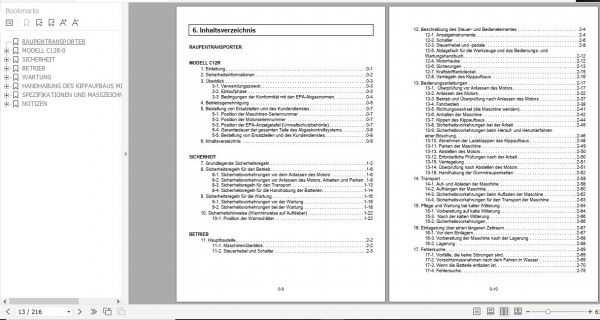 Yanmar Crawler Carriers C12R Operation Maintenance Manual DE 2