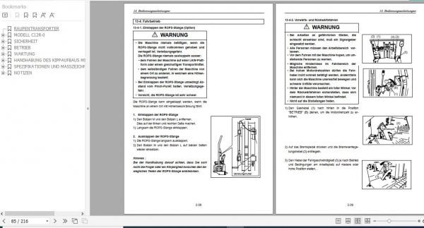 Yanmar Crawler Carriers C12R Operation Maintenance Manual DE 3