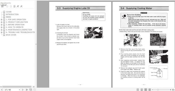 Yanmar Diesel Engine 6CXM GTE2 Operation Manual 49961 205100 2