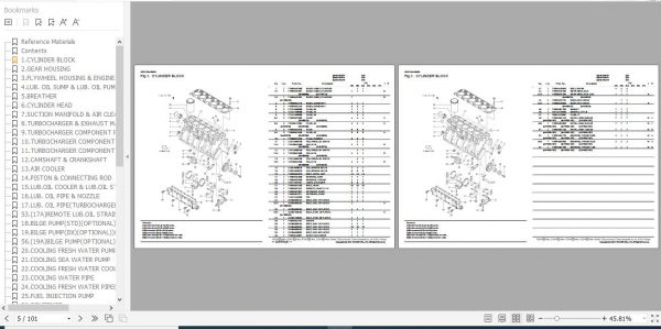 Yanmar Diesel Engine 6LYA STP 6LYA STE 6LYA UTE Part Catalog 0CR10 M45603EN 2