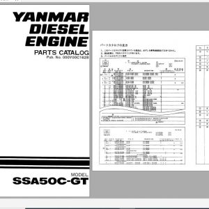 Yanmar Diesel Engine SSA50C GT Parts Catalog 0CC10 M16208 1