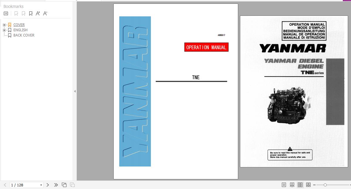 Yanmar Diesel Engine TNE Series Operation Manual A0B5017 1