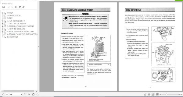 Yanmar Diesel Engines 4TNE94 4TNE98 4TNE106 4TNE106T Operation Manual 49961 101301 2