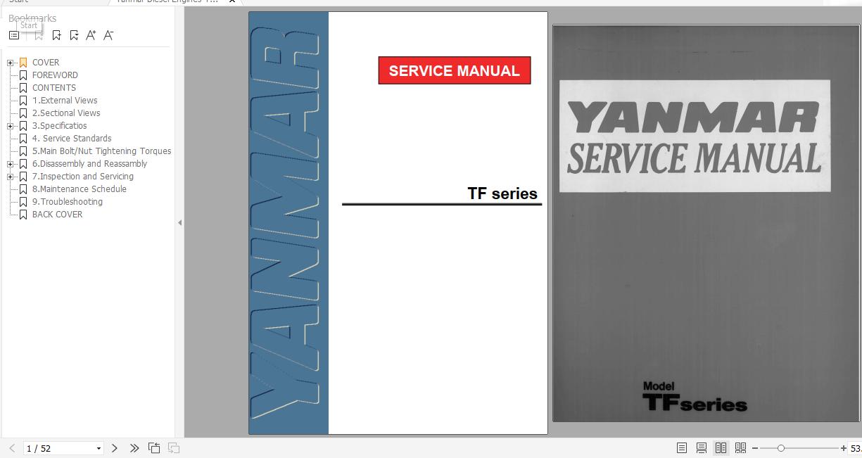 Yanmar Diesel Engines TF Series Service Manual 1