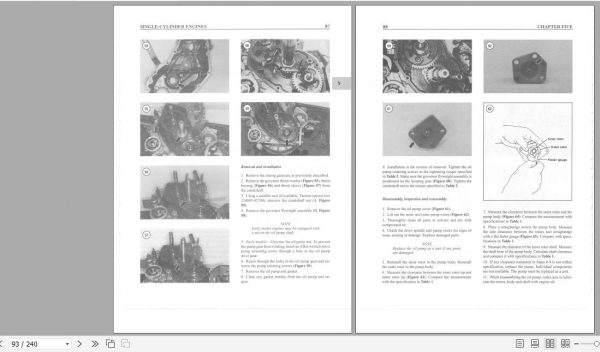 Yanmar Diesel Inboard One Two Three Cylinder Engines Shop Manual 2
