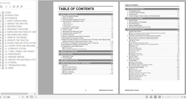 Yanmar Diesel Tractor EB3100 Operators Manual 0A041 G00700 2