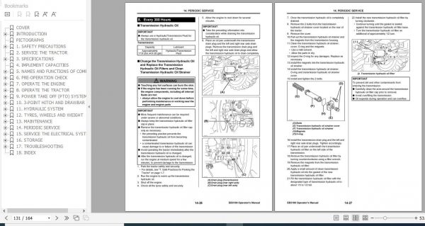 Yanmar Diesel Tractor EB3100 Operators Manual 0A041 G00700 3