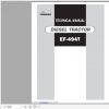 Yanmar Diesel Tractor EF 494T Technical Manual 0B040 G02300 1