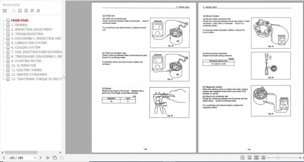 Yanmar Engine 3TNV 4TNV Service Manual M9961 02E050 3
