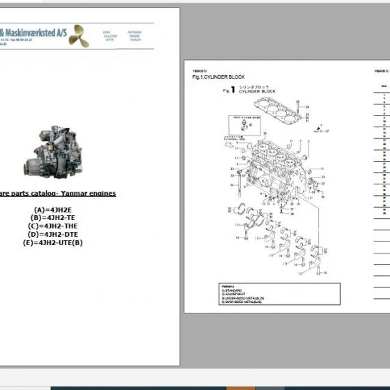Yanmar Engine 3TN 3TNA 3TNE 3TNV Parts Catalog