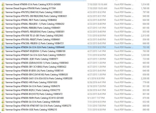 Yanmar Engine 4TN 4TNE 4TNV Parts Catalog 1