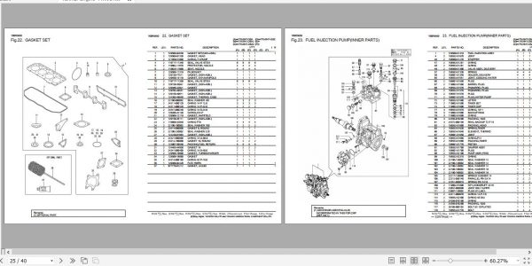 Yanmar Engine 4TN 4TNE 4TNV Parts Catalog 4