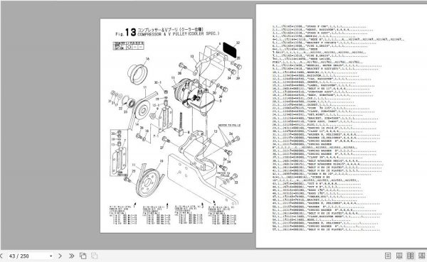Yanmar Excavator B50 2 Parts Catalog Y00K2781 2