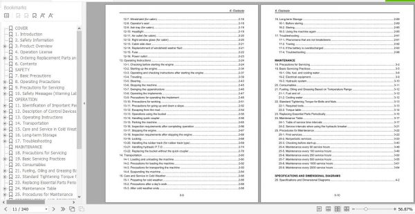 Yanmar Excavator ViO27 5 ViO 35 5 Operation Maintenance Manual 172A46 07310 2